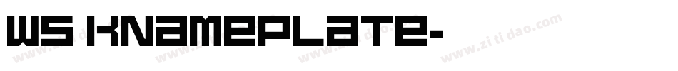 WS KnamePlate字体转换